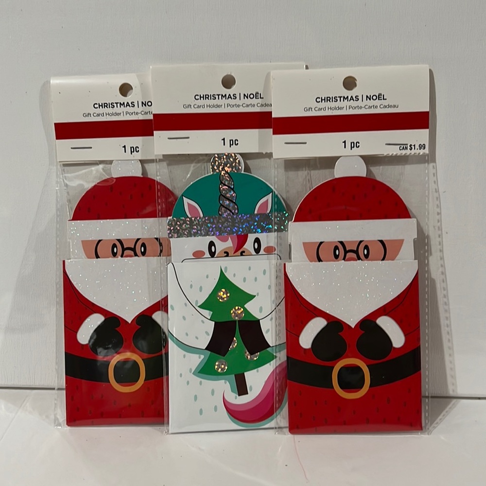NEW 3 Pack Christmas Gift Card Holder - Christmas Gift Wrap - Holiday Gifts